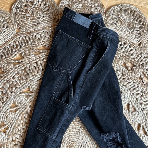 CARMAR Rhea Carpenter Jeans, Distressed Black, 26 - Picture 12 of 14